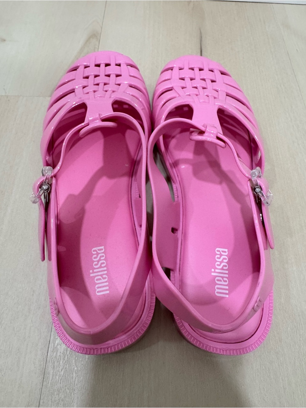 LIKE NEW Melissa Possession Sandal Gloss Pink Women's 7 Jelly Fisherman Sandal - Picture 8 of 13